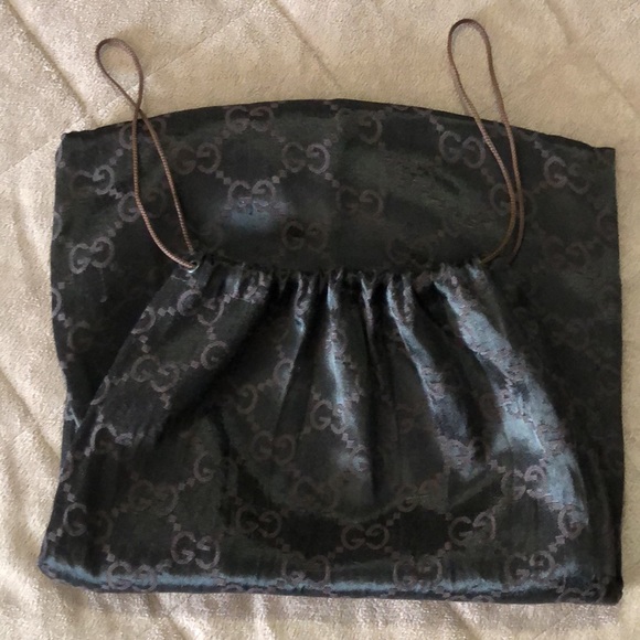 Gucci vintage dust bag 11” width 15” length dark brown GG logo